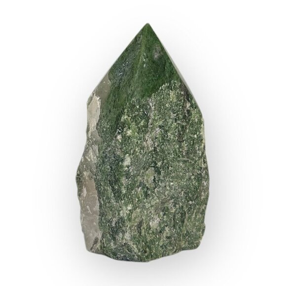 Jade Gemstone Rough Base Polished Generator Point Green Crystal Home Decor (X) - Picture 6 of 15